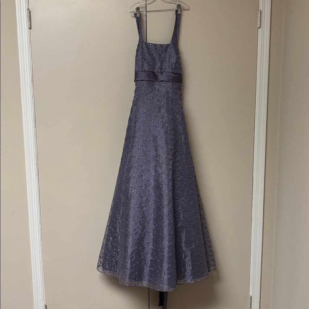 Elegant Purple Floral Women's Dress